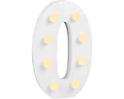 Verlichting | LED Letter | Cijfer 0 | Afmeting: 16x11cm