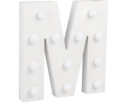Verlichting | LED Letter | Letter M | Afmeting: 16x11cm