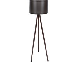 Verlichting - Vloerlamp Louisa - Zwart Walnoot MDF - Afmetingen 38x38x145cm