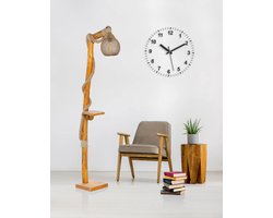 Verlichting - Vloerlamp Natuurlijk Hout Lout - Afmetingen 16x16x140cm - Sfeervolle Huisverlichting