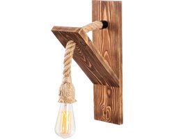 Verlichting - Wandlamp Houten 11x21x40cm - Stijlvolle Lucas Design - Sfeervolle Verlichting voor Elk Interieur