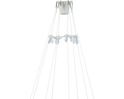 Verlichtingsmastset voor Lichtsnoeren, 8 Kabels van 12 Meter Inclusief Bevestiging