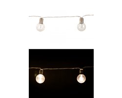 Verlichtingssnoer transparant 160 cm voorzien van 10 mini lampen