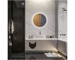 Verlichtingsspiegel - LuxLight - LED-verlichting - Aanraakfunctie - Zwart