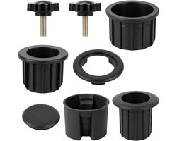 Verloopringen voor parasolvoet, adapter voor houder en bodembus, compatibel met stangen 32 - 48 mm, voor sokkels van graniet en beton, set verloopringen voor parasol