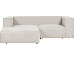 VERNON - Hoekbank 2-zits - Lichtbeige - Rechtszijdig - Polyester