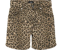 Vero Moda Broek Vmtess Mr Denim Aop Shorts Noos 10329962 Silver Mink/leopard Dames Maat - M