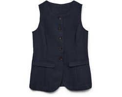 Vero Moda Gilet Vmjaliah Vest Tlr Wvn Btq Sp 10342353 Navy Blazer/melange Dames Maat - L