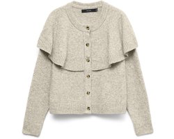 Vero Moda Vest Vmlilli Ls O-neck Cape Cardigan Boo 10348254 Birch Dames Maat - XL