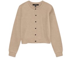Vero Moda Vest Vmvicky Ls O-neck Button Cardigan N 10335317 Silver Mink Dames Maat - S