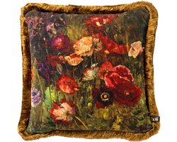 VERONA | Sierkussen 45x45 cm | Tobacco Brown | Bruin | Multicolor | Hoii | met duurzame kussenvulling | Luxe woonkussen van hoogwaardige kwaliteit