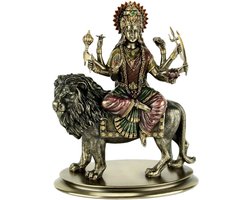Veronese Design - Beeld/Figuur - Durga Hindoe-Moeder Godin - Zeer gedetailleerd - Zware Kwaliteit - 26,5cm x 22cm x 13,5cm