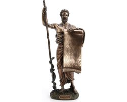Veronese Design Beeld/figuur - Hippocrates van Kos houdend de Eed van Hippocrates - (hxbxd) ca. 33cm x 14cm x 8cm