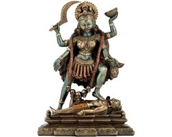 Veronese Design - Beeld/figuur - Kali Godin van de Dood - Gebronsd beeld - Zeer gedetailleerd - (hxbxd) ca. 20cm x 15cm x 6cm