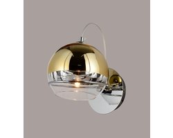 Veroni Wandlamp Goud Glas Metaal G9
