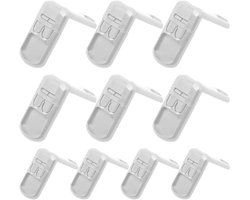 Verpakking van 10 kindersloten - Kindersloten voor laden - Biedt kindveilige bescherming voor laden, kasten, koelkasten, keukenmeubilair en woningtextiel.