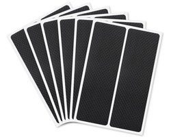 Verpakking van 12 zelfklevende antislipmatjes, 5 mm dikke antislipmatjes, bescherm uw meubels, hardhouten vloeren, 14 x 5 cm, antislip rubberen mat voor meubelpoten, stoelpoten, tafels, banken
