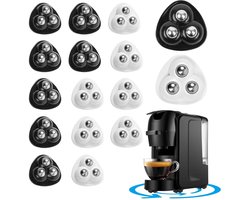 Verpakking van 16 kleine meubelwielen, 360 graden draaibaar, zelfklevend, sterke zwenkwielen voor meubels, mini stille kogelwielen, universele 360 graden draaibare wielen, voor keukenapparatuur, draagvermogen 100 kg