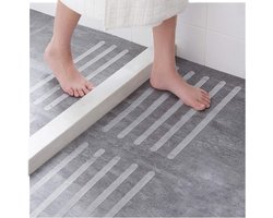 Verpakking van 30 stuks - Antislipstrips - Antislipstrips voor trappen - Antislipstickers - Douchestickers - 2*38cm - Antislipstickers voor de badkamer - Geschikt voor douches, badkuipen en traptreden - Transparant