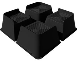 Verpakking van 4 L-vormige Meubelverhogers, Robuuste Bedverhogers voor zwaar gebruik, Stabiele Tafelpootverlengingen - 7,5 cm