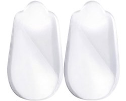 Verpakking van 4 Siliconen Hielkussens voor Dames en Heren - Grootte 38-45 - Transparante Schokabsorberende Hielpads voor Voetcomfort en Ondersteuning