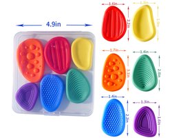 Verpakking van 6 willekeurige kleuren stressverlichtende sensorische stenen voor kinderen, zachte textuur, kalmerende stenen voor kinderen met autisme - stressverlichtend speelgoed voor studenten - kleine prijs stressverlichtend speelgoed