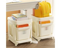 Verplaatsbare Archiefkast op Wieltjes – Multifunctionele Dossierkast & Opbergrek met Meerdere Lagen – Documentenrek, Boekenrek & Kantoor Organizer voor Onder Bureau of Thuis – Stevige Metaalconstructie – Modern Design