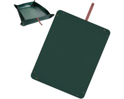 Verplantmat Kamerplanten - Opvouwbare Tuinmat - Planten Verpotten - Waterdicht PVC Leer - 66 x 100 cm - Groen
