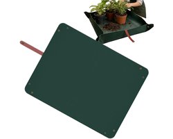 Verpotmat Tuinieren - Plantenmat Waterdicht - Planten Verpotten - Opvouwbaar PVC Leer - 67x100cm - Groen