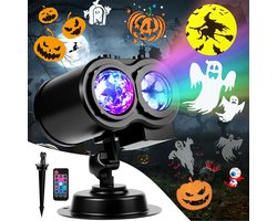 Verrekijker Kerstlicht Projector LED - Waterdichte Bewegende Lichtshow - Afstandsbediening & Dia's - Feestdecoratie Binnen & Buiten - Voor Gezin & Kinderen - Zwart