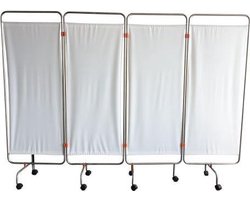 Verrijdbaar Kamerscherm Wit - 4-delig