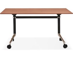 Verrijdbare bureautafel HELPE - walnoot 140 x 70 cm - Kokoon Design