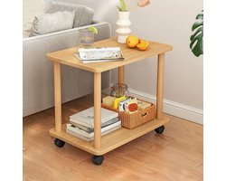 Verrijdbare Roltafel met 2 Niveaus voor Zijkant of Bed