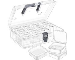 Versatile small storage box and organiser, stable sorting boxes with lid, optimal storage solution for jewellery - ShopVlot