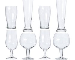 Verschillende bierglazen set 8 stuks - Glazen voor bier - Speciaal bier - Proefglazen set