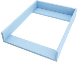 Verschoonblad voor Hemnes van IKEA, Aankleedopzetstuk voor 50 cm Ladekasten, Afneembaar Aankleedblad, Rechte Frontpanelen, Blauw, 72cm x 54cm