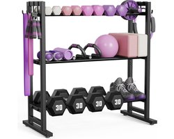 Verstelbaar 3-laags Dumbbell Rek - Optimaal voor Krachttraining en Opbergen