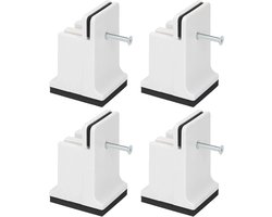 Verstelbaar bedframe met schroefklem - zachte rubberen meubelpoten voor tafel, bank en kast