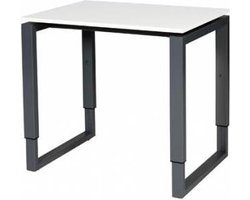 Verstelbaar Bureau - Plus 80x60 grijs - zwart frame