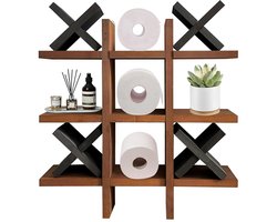 Verstelbaar Houten Rek - Ruimtebesparend - Natuurlijke uitstraling - 1 stuk