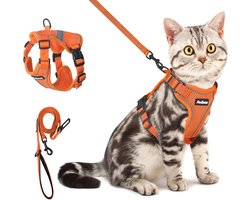 Verstelbaar kattentuigje met riem - Ontsnappingsbestendig en Ademend Harnas voor Katten