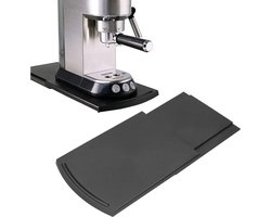 Verstelbaar Koffiepaddienblad: Mobiele Zwarte Houder Voor Koffiezetapparaat - Ideaal Voor Meervoudig Gebruik!