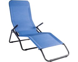 Verstelbaar Ligbed Outdoor Blauw Gemêleerd