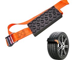 Verstelbare anti-slip sneeuwketting, zandplaten, tractiemat voor noodgevallen, bandentractie voor sneeuw, modder, zand, starthulp