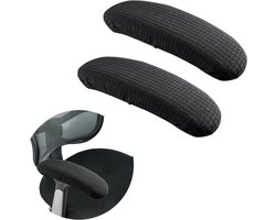 Verstelbare Armleuning Kussens voor Stoelen, Verwijderbare Beschermhoezen voor Comfort in Huis en Kantoor, Zwart, Ideaal voor Thuis, Kantoor en Bars