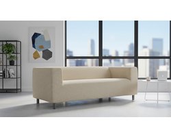 Verstelbare Bankovertrek voor IKEA KLIPPAN 2-zitsbank - Jacquard Katoenmix, Hypoallergeen & Duurzaam, Beige | Kwaliteitsbescherming en Stijlvolle Bescherming voor je Bank UrbanHome