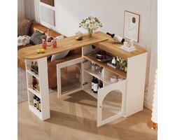 Verstelbare Bartafel met Opbergruimte en 360 Graden Draaifunctie