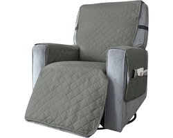 Verstelbare Beschermhoes voor Relaxfauteuil - Stof & Vlekbestendig - Lichtgrijs