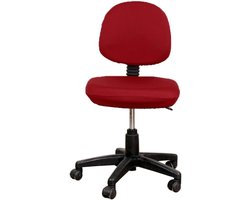 Verstelbare en Wasbare Stoelhoezen voor Kantoorstoelen met Draaiende Rugleuning - Universele Bescherming in Rood
