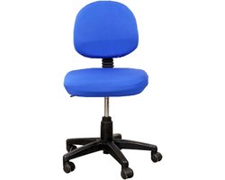 Verstelbare en Wasbare Stoelhoezen voor Kantoorstoelen met Rugleuning en Kussenbescherming - Universele Bescherming voor Computerstoelen (Blauw)